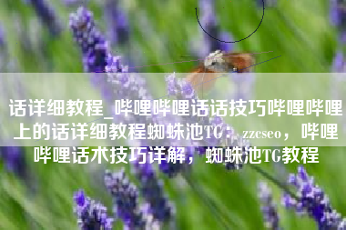 话详细教程_哔哩哔哩话话技巧哔哩哔哩上的话详细教程蜘蛛池TG：zzcseo，哔哩哔哩话术技巧详解，蜘蛛池TG教程