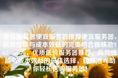 便宜服务器便宜服务器推荐便宜服务器，高效性能与成本效益的完美结合蜘蛛池TG：zzcseo，优质低价服务器推荐，高效性能与成本效益的最佳选择，蜘蛛池TG助你轻松选购服务器！
