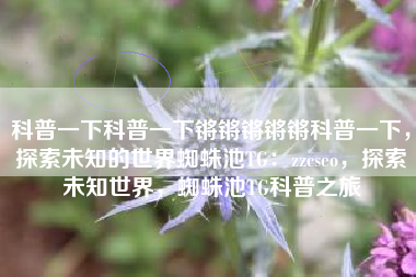 科普一下科普一下锵锵锵锵锵科普一下，探索未知的世界蜘蛛池TG：zzcseo，探索未知世界，蜘蛛池TG科普之旅