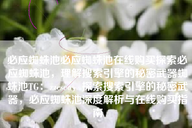 必应蜘蛛池必应蜘蛛池在线购买探索必应蜘蛛池，理解搜索引擎的秘密武器蜘蛛池TG：zzcseo，探索搜索引擎的秘密武器，必应蜘蛛池深度解析与在线购买指南