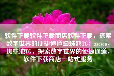 软件下载软件下载商店软件下载，探索数字世界的便捷通道蜘蛛池TG：zzcseo，蜘蛛池TG，探索数字世界的便捷通道，软件下载商店一站式服务