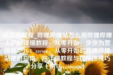站详细教程_哔哩哔哩站怎么用哔哩哔哩上的站详细教程，从零开始，步步为营蜘蛛池TG：zzcseo，从零开始的哔哩哔哩站使用指南，站详细教程与蜘蛛池技巧分享（附TG，zzcseo）