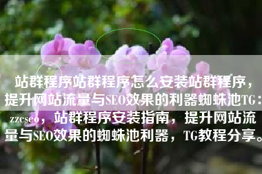 站群程序站群程序怎么安装站群程序，提升网站流量与SEO效果的利器蜘蛛池TG：zzcseo，站群程序安装指南，提升网站流量与SEO效果的蜘蛛池利器，TG教程分享。