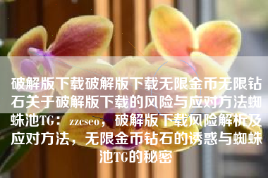 破解版下载破解版下载无限金币无限钻石关于破解版下载的风险与应对方法蜘蛛池TG：zzcseo，破解版下载风险解析及应对方法，无限金币钻石的诱惑与蜘蛛池TG的秘密