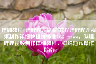 详细教程_哔哩哔哩bilibili教程哔哩哔哩视频制作详细教程蜘蛛池TG：zzcseo，哔哩哔哩视频制作详细教程，蜘蛛池TG操作指南