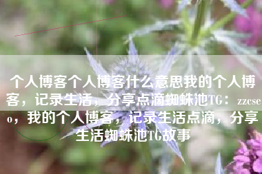 个人博客个人博客什么意思我的个人博客，记录生活，分享点滴蜘蛛池TG：zzcseo，我的个人博客，记录生活点滴，分享生活蜘蛛池TG故事