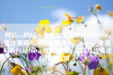 网站seo网站seo是什么全面解析网站SEO，优化策略与实践蜘蛛池TG：zzcseo，全面解析网站SEO，优化策略、实践及蜘蛛池技术指南