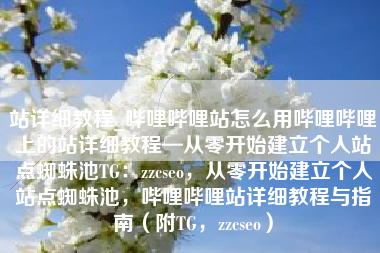 站详细教程_哔哩哔哩站怎么用哔哩哔哩上的站详细教程—从零开始建立个人站点蜘蛛池TG：zzcseo，从零开始建立个人站点蜘蛛池，哔哩哔哩站详细教程与指南（附TG，zzcseo）