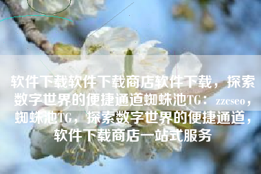 软件下载软件下载商店软件下载，探索数字世界的便捷通道蜘蛛池TG：zzcseo，蜘蛛池TG，探索数字世界的便捷通道，软件下载商店一站式服务