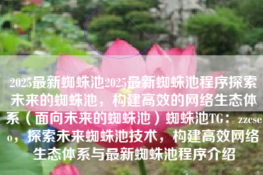 2025最新蜘蛛池2025最新蜘蛛池程序探索未来的蜘蛛池，构建高效的网络生态体系（面向未来的蜘蛛池）蜘蛛池TG：zzcseo，探索未来蜘蛛池技术，构建高效网络生态体系与最新蜘蛛池程序介绍