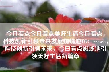 今日看点今日看点美好生活今日看点，科技创新引领未来发展蜘蛛池TG：zzcseo，科技创新引领未来，今日看点蜘蛛池引领美好生活新篇章