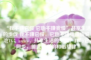“我不嫌它慢 它也不嫌我慢”共享生活的步伐 我不嫌它慢，它也不嫌我慢蜘蛛池TG：zzcseo，共享生活的步伐，我与它同步，彼此包容的和谐旋律