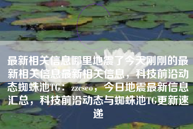 最新相关信息哪里地震了今天刚刚的最新相关信息最新相关信息，科技前沿动态蜘蛛池TG：zzcseo，今日地震最新信息汇总，科技前沿动态与蜘蛛池TG更新速递