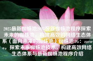 2025最新蜘蛛池2025最新蜘蛛池程序探索未来的蜘蛛池，构建高效的网络生态体系（面向未来的蜘蛛池）蜘蛛池TG：zzcseo，探索未来蜘蛛池技术，构建高效网络生态体系与最新蜘蛛池程序介绍