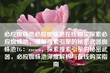 必应蜘蛛池必应蜘蛛池在线购买探索必应蜘蛛池，理解搜索引擎的秘密武器蜘蛛池TG：zzcseo，探索搜索引擎的秘密武器，必应蜘蛛池深度解析与在线购买指南