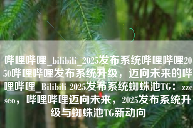 哔哩哔哩_bilibili_2025发布系统哔哩哔哩2050哔哩哔哩发布系统升级，迈向未来的哔哩哔哩_Bilibili 2025发布系统蜘蛛池TG：zzcseo，哔哩哔哩迈向未来，2025发布系统升级与蜘蛛池TG新动向
