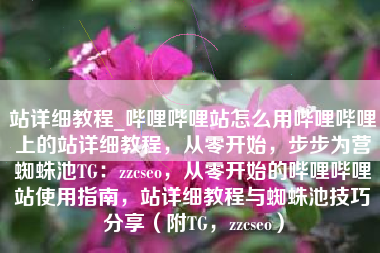 站详细教程_哔哩哔哩站怎么用哔哩哔哩上的站详细教程，从零开始，步步为营蜘蛛池TG：zzcseo，从零开始的哔哩哔哩站使用指南，站详细教程与蜘蛛池技巧分享（附TG，zzcseo）