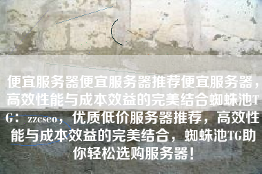 便宜服务器便宜服务器推荐便宜服务器，高效性能与成本效益的完美结合蜘蛛池TG：zzcseo，优质低价服务器推荐，高效性能与成本效益的完美结合，蜘蛛池TG助你轻松选购服务器！