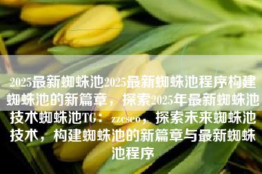 2025最新蜘蛛池2025最新蜘蛛池程序构建蜘蛛池的新篇章，探索2025年最新蜘蛛池技术蜘蛛池TG：zzcseo，探索未来蜘蛛池技术，构建蜘蛛池的新篇章与最新蜘蛛池程序