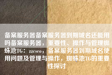 备案服务器备案服务器到期域名还能用吗备案服务器，重要性、操作与管理蜘蛛池TG：zzcseo，备案服务器到期域名使用问题及管理与操作，蜘蛛池TG的重要性探讨