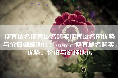 便宜域名便宜域名购买便宜域名的优势与价值蜘蛛池TG：zzcseo，便宜域名购买，优势、价值与蜘蛛池TG