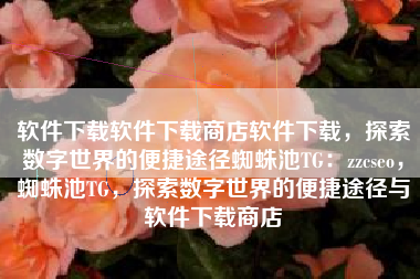 软件下载软件下载商店软件下载，探索数字世界的便捷途径蜘蛛池TG：zzcseo，蜘蛛池TG，探索数字世界的便捷途径与软件下载商店