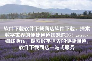 软件下载软件下载商店软件下载，探索数字世界的便捷通道蜘蛛池TG：zzcseo，蜘蛛池TG，探索数字世界的便捷通道，软件下载商店一站式服务