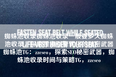 蜘蛛池收录蜘蛛池收录一般要多久蜘蛛池收录，探索搜索引擎优化的秘密武器蜘蛛池TG：zzcseo，探索SEO秘密武器，蜘蛛池收录时间与策略TG，zzcseo