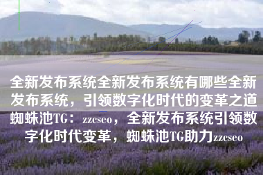 全新发布系统全新发布系统有哪些全新发布系统，引领数字化时代的变革之道蜘蛛池TG：zzcseo，全新发布系统引领数字化时代变革，蜘蛛池TG助力zzcseo