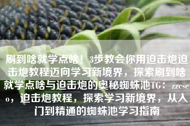 刷到啥就学点啥！3步教会你用迫击炮迫击炮教程迈向学习新境界，探索刷到啥就学点啥与迫击炮的奥秘蜘蛛池TG：zzcseo，迫击炮教程，探索学习新境界，从入门到精通的蜘蛛池学习指南
