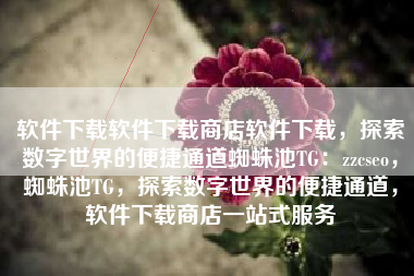 软件下载软件下载商店软件下载，探索数字世界的便捷通道蜘蛛池TG：zzcseo，蜘蛛池TG，探索数字世界的便捷通道，软件下载商店一站式服务