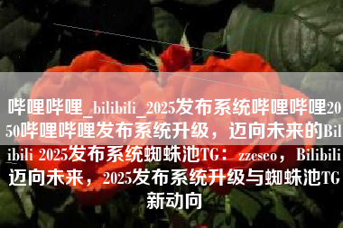 哔哩哔哩_bilibili_2025发布系统哔哩哔哩2050哔哩哔哩发布系统升级，迈向未来的Bilibili 2025发布系统蜘蛛池TG：zzcseo，Bilibili迈向未来，2025发布系统升级与蜘蛛池TG新动向