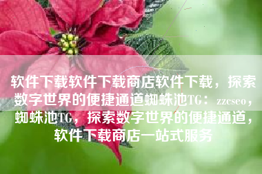 软件下载软件下载商店软件下载，探索数字世界的便捷通道蜘蛛池TG：zzcseo，蜘蛛池TG，探索数字世界的便捷通道，软件下载商店一站式服务