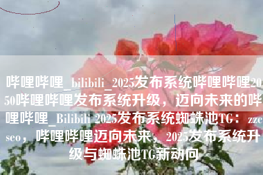 哔哩哔哩_bilibili_2025发布系统哔哩哔哩2050哔哩哔哩发布系统升级，迈向未来的哔哩哔哩_Bilibili 2025发布系统蜘蛛池TG：zzcseo，哔哩哔哩迈向未来，2025发布系统升级与蜘蛛池TG新动向