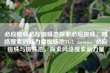必应蜘蛛必应蜘蛛池探索必应蜘蛛，网络搜索的新力量蜘蛛池TG：zzcseo，必应蜘蛛与蜘蛛池，探索网络搜索新力量