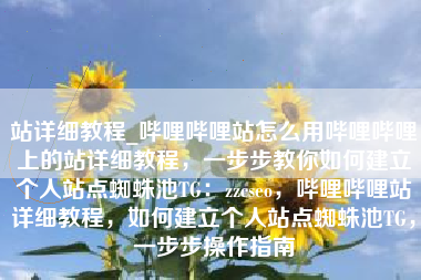 站详细教程_哔哩哔哩站怎么用哔哩哔哩上的站详细教程，一步步教你如何建立个人站点蜘蛛池TG：zzcseo，哔哩哔哩站详细教程，如何建立个人站点蜘蛛池TG，一步步操作指南