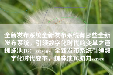 全新发布系统全新发布系统有哪些全新发布系统，引领数字化时代的变革之道蜘蛛池TG：zzcseo，全新发布系统引领数字化时代变革，蜘蛛池TG助力zzcseo