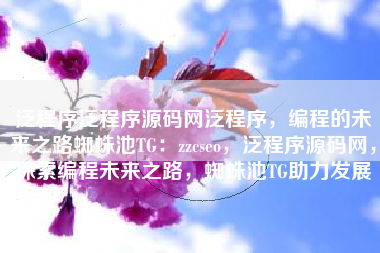 泛程序泛程序源码网泛程序，编程的未来之路蜘蛛池TG：zzcseo，泛程序源码网，探索编程未来之路，蜘蛛池TG助力发展