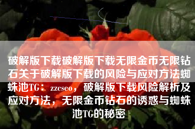破解版下载破解版下载无限金币无限钻石关于破解版下载的风险与应对方法蜘蛛池TG：zzcseo，破解版下载风险解析及应对方法，无限金币钻石的诱惑与蜘蛛池TG的秘密