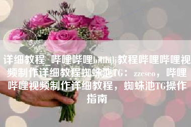 详细教程_哔哩哔哩bilibili教程哔哩哔哩视频制作详细教程蜘蛛池TG：zzcseo，哔哩哔哩视频制作详细教程，蜘蛛池TG操作指南