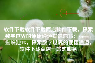 软件下载软件下载商店软件下载，探索数字世界的便捷通道蜘蛛池TG：zzcseo，蜘蛛池TG，探索数字世界的便捷通道，软件下载商店一站式服务