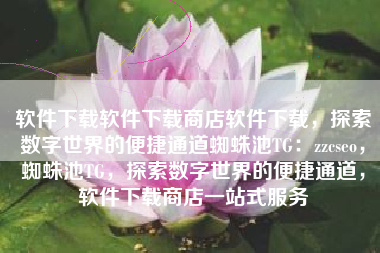 软件下载软件下载商店软件下载，探索数字世界的便捷通道蜘蛛池TG：zzcseo，蜘蛛池TG，探索数字世界的便捷通道，软件下载商店一站式服务