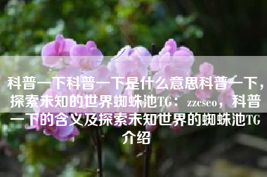 科普一下科普一下是什么意思科普一下，探索未知的世界蜘蛛池TG：zzcseo，科普一下的含义及探索未知世界的蜘蛛池TG介绍
