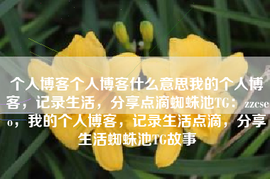 个人博客个人博客什么意思我的个人博客，记录生活，分享点滴蜘蛛池TG：zzcseo，我的个人博客，记录生活点滴，分享生活蜘蛛池TG故事