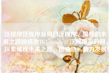 泛程序泛程序源码网泛程序，编程的未来之路蜘蛛池TG：zzcseo，泛程序源码网，探索编程未来之路，蜘蛛池TG助力发展