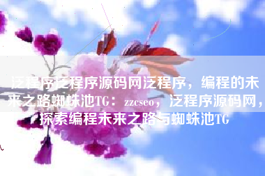 泛程序泛程序源码网泛程序，编程的未来之路蜘蛛池TG：zzcseo，泛程序源码网，探索编程未来之路与蜘蛛池TG