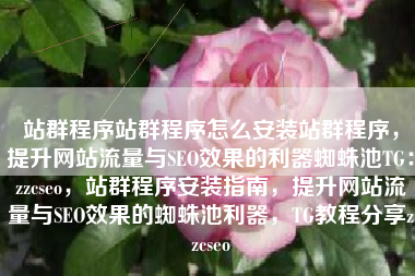 站群程序站群程序怎么安装站群程序，提升网站流量与SEO效果的利器蜘蛛池TG：zzcseo，站群程序安装指南，提升网站流量与SEO效果的蜘蛛池利器，TG教程分享zzcseo