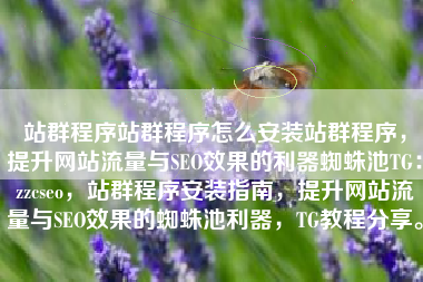 站群程序站群程序怎么安装站群程序，提升网站流量与SEO效果的利器蜘蛛池TG：zzcseo，站群程序安装指南，提升网站流量与SEO效果的蜘蛛池利器，TG教程分享。