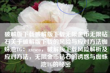 破解版下载破解版下载无限金币无限钻石关于破解版下载的风险与应对方法蜘蛛池TG：zzcseo，破解版下载风险解析及应对方法，无限金币钻石的诱惑与蜘蛛池TG的秘密