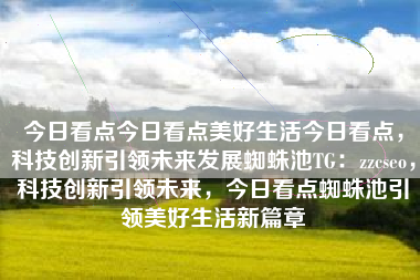 今日看点今日看点美好生活今日看点，科技创新引领未来发展蜘蛛池TG：zzcseo，科技创新引领未来，今日看点蜘蛛池引领美好生活新篇章
